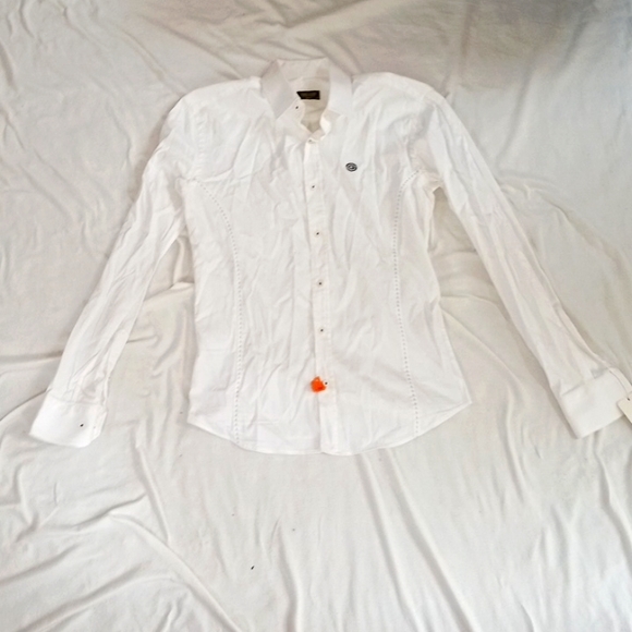 Salvatore Galliano White Button Down Dress Shirt Slim M neck16" - Picture 1 of 10